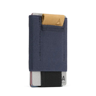Wallet - Navy - Leather Tab